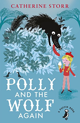 Book cover: girl with wolf, illustrated in a whimsical, dark style.