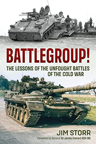 Book cover featuring Cold War-era military vehicles and the title "Battlegroup!".