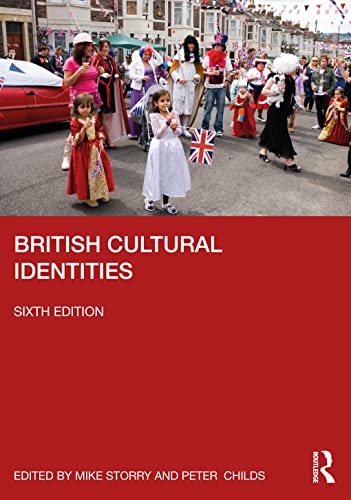 Book cover with a street scene of people in costume, titled “British Cultural Identities.”