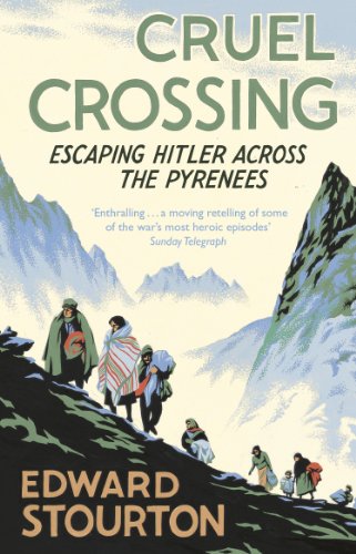 Book cover depicting refugees crossing a mountainous landscape, titled "Cruel Crossing.