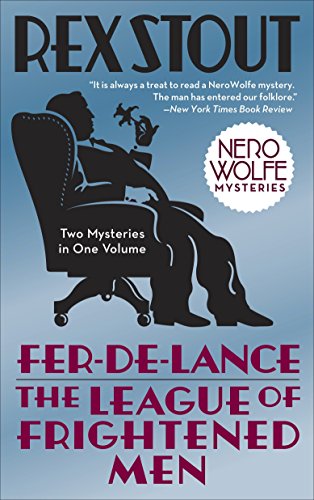 Book cover illustration showing a silhouette of Nero Wolfe sitting in a chair.