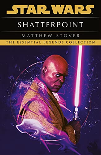 Book cover featuring Mace Windu holding a glowing purple lightsaber against a dark background.