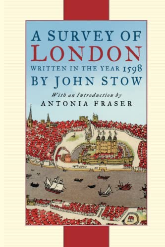 Book cover: “A Survey of London” from 1598, with a cityscape illustration.