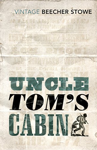 Book cover for "Uncle Tom's Cabin" with distressed text and illustration.
