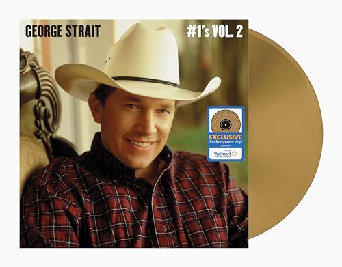 George Strait’s "#1s Volume 2" tan vinyl record with cover art.