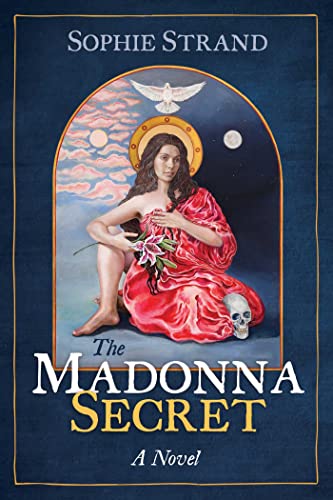 Book cover featuring a woman in red with a skull and dove above.