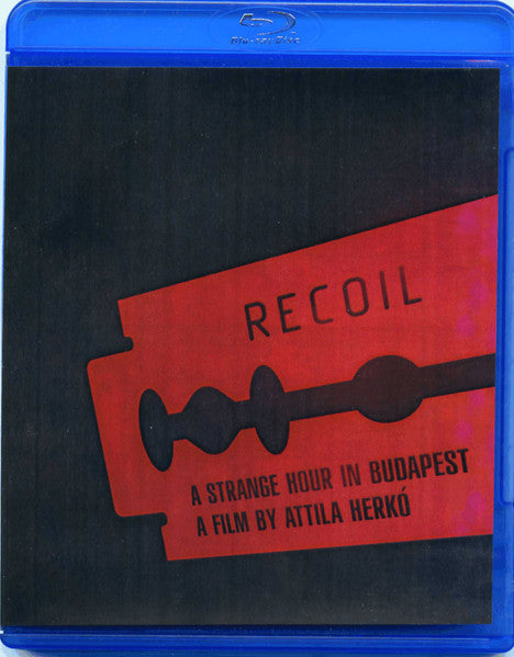 Blu-ray case for “Recoil”, featuring a red razor blade graphic.