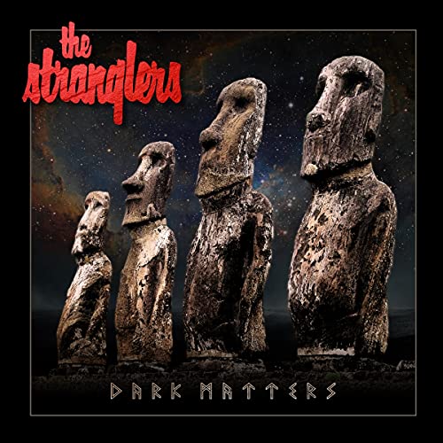Album cover for The Stranglers’ “Dark Matters” featuring Easter Island statues.