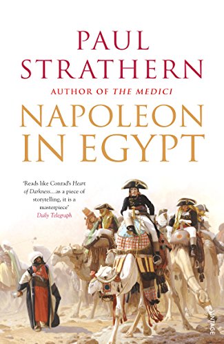 Book cover: "Napoleon in Egypt" with painting of Napoleon on horseback.