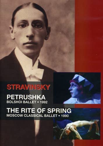 DVD cover for Stravinsky’s *Petrushka* and *The Rite of Spring* ballets.