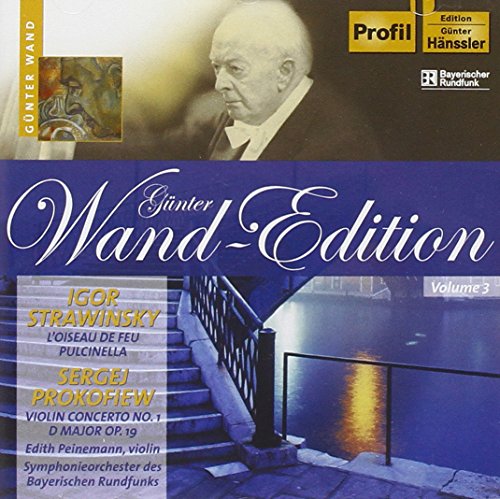 CD cover featuring conductor Günter Wand, composers Stravinsky and Prokofiev listed.