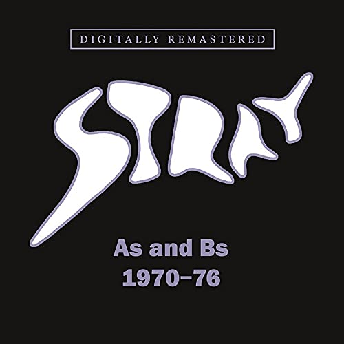 Stray As and Bs 1970-76 album cover with white stylized text on black background.