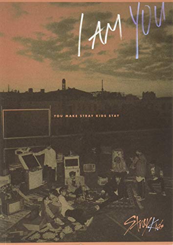 Stray Kids members sitting on a rooftop at sunset with the album title above.