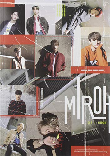 Stray Kids album cover, “Miroh”, featuring group members in varied poses.