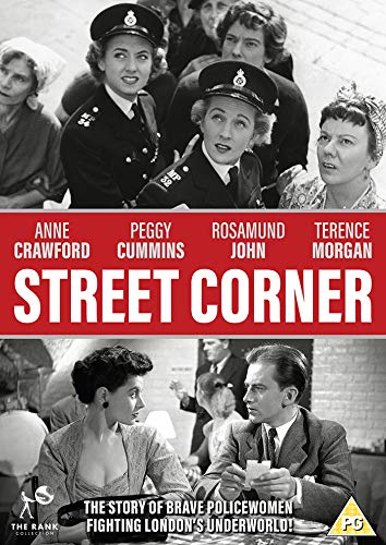 DVD cover for "Street Corner" featuring black-and-white images and red title banner.