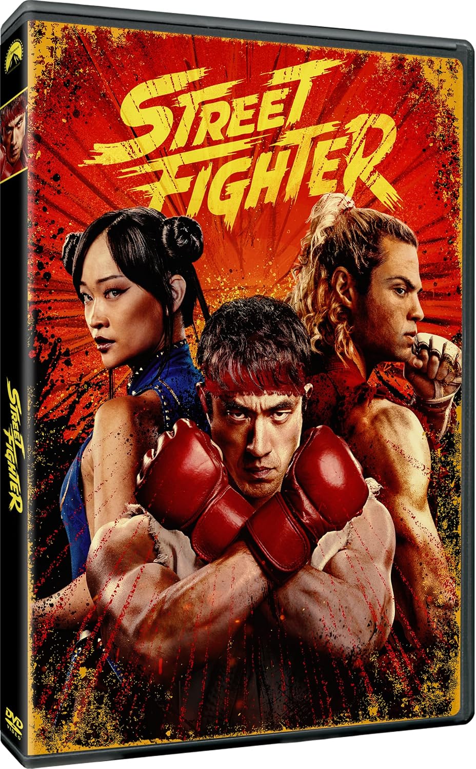 Street Fighter DVD cover featuring three fighters in action poses.