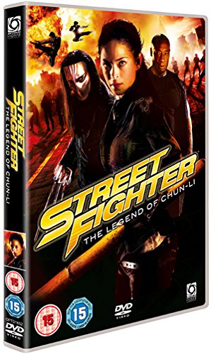 DVD cover for Street Fighter: The Legend of Chun-Li featuring three main characters.