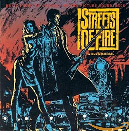 Streets of Fire" CD cover featuring a man with a gun and a woman.