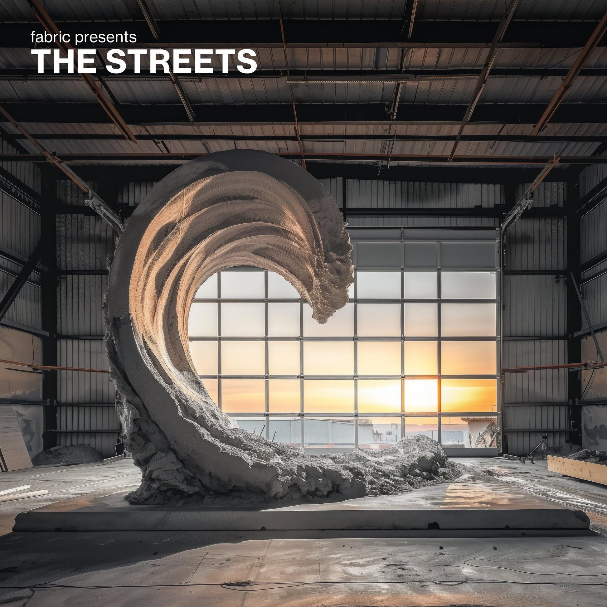 Album cover for “The Streets” featuring a large, swirling concrete wave.