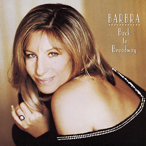Barbra Streisand posing for the Back to Broadway album cover in a black top.