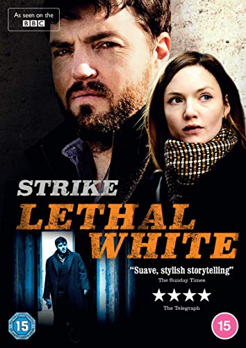 DVD cover for "Strike: Lethal White" featuring two serious faces.