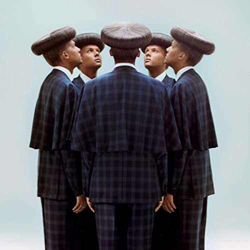 Stromae album cover: five figures in suits and bowler hats.