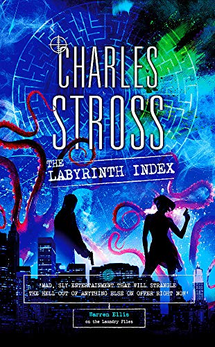 Book cover featuring silhouettes of two people against a blue city and tentacle background.