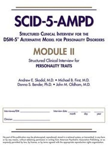 SCID-5-AMPD Module II cover: Personality Traits assessment manual.
