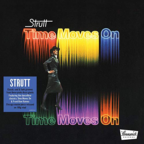 Album cover featuring a woman in a black outfit against a colorful light background.
