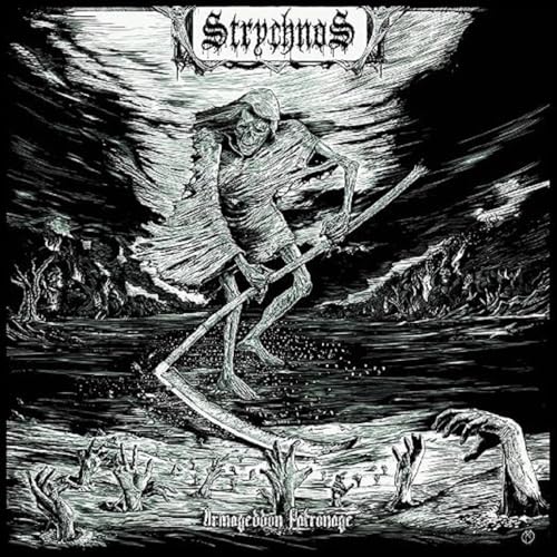 Black and white album cover depicting a skeletal grim reaper with a scythe.