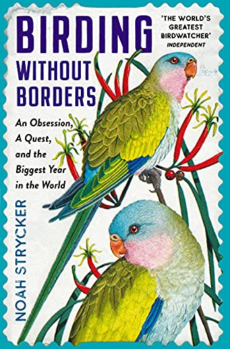 Book cover featuring colorful parrots and bold teal typography.