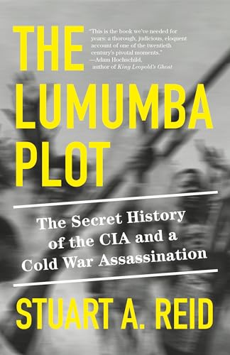 Book cover for "The Lumumba Plot" with bold yellow text on dark background.