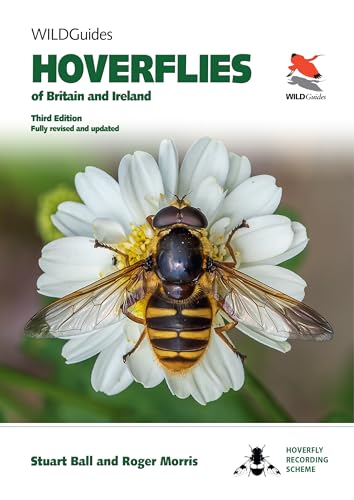 Book cover for Hoverflies of Britain and Ireland featuring a hoverfly on a white flower.