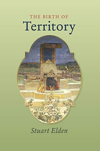 Book cover: medieval scholar writing, ornate frame, green background.