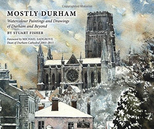 Book cover: Watercolour painting of Durham Cathedral and surrounding buildings.