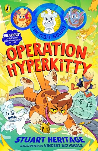 Book cover: cartoon cat leaps with O.D.D. Squad characters around him.