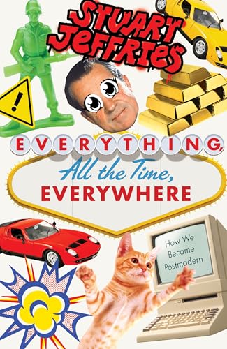 Book cover with collage of toys, animals, and a man's face.