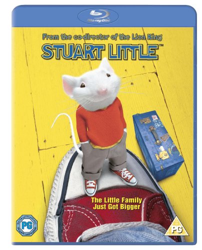 Stuart Little" Blu-ray cover featuring a mouse in red and khaki.