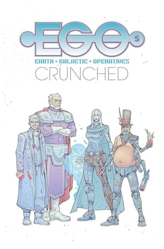 Comic book cover featuring four diverse, futuristic characters standing together.