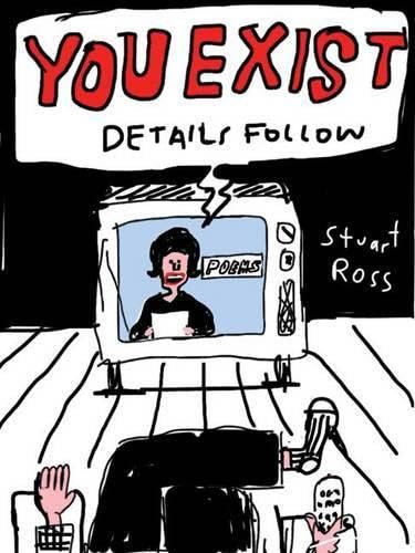 Book cover with bold red text, a cartoon TV, and a person speaking.
