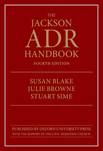 Red book cover with gold text: "The Jackson ADR Handbook," fourth edition.