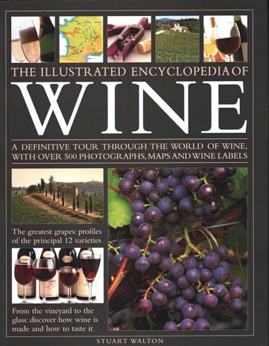 Book cover featuring wine glasses, grapes, vineyards, and a world map.