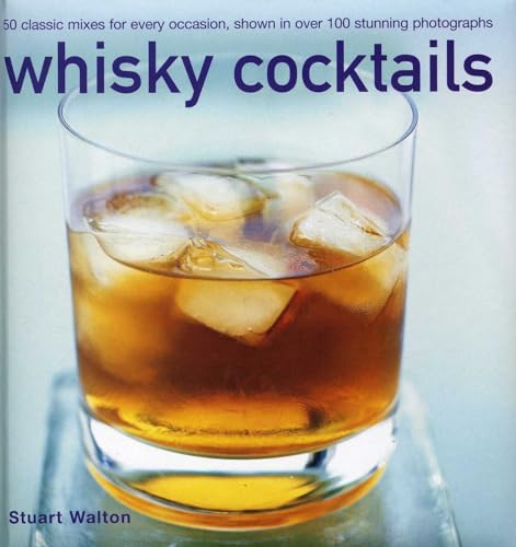 Book cover featuring a glass of whisky with ice, titled "Whisky Cocktails".
