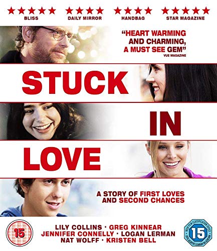 Stuck In Love" Blu-ray cover with portraits of the film's cast.