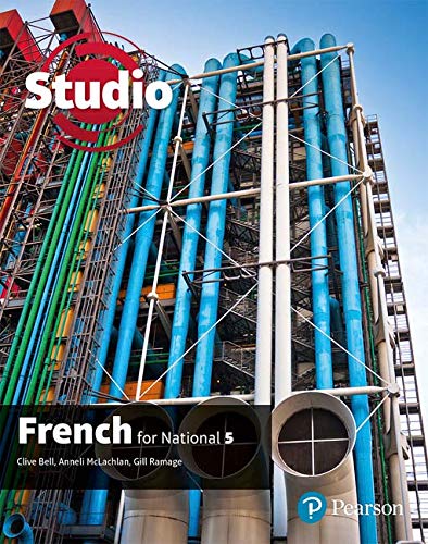 French textbook cover with colourful building facade and Pearson logo.
