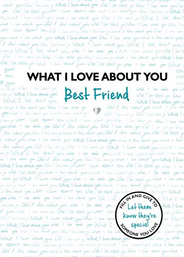 Book cover titled What I Love About You Best Friend with handwritten background text.