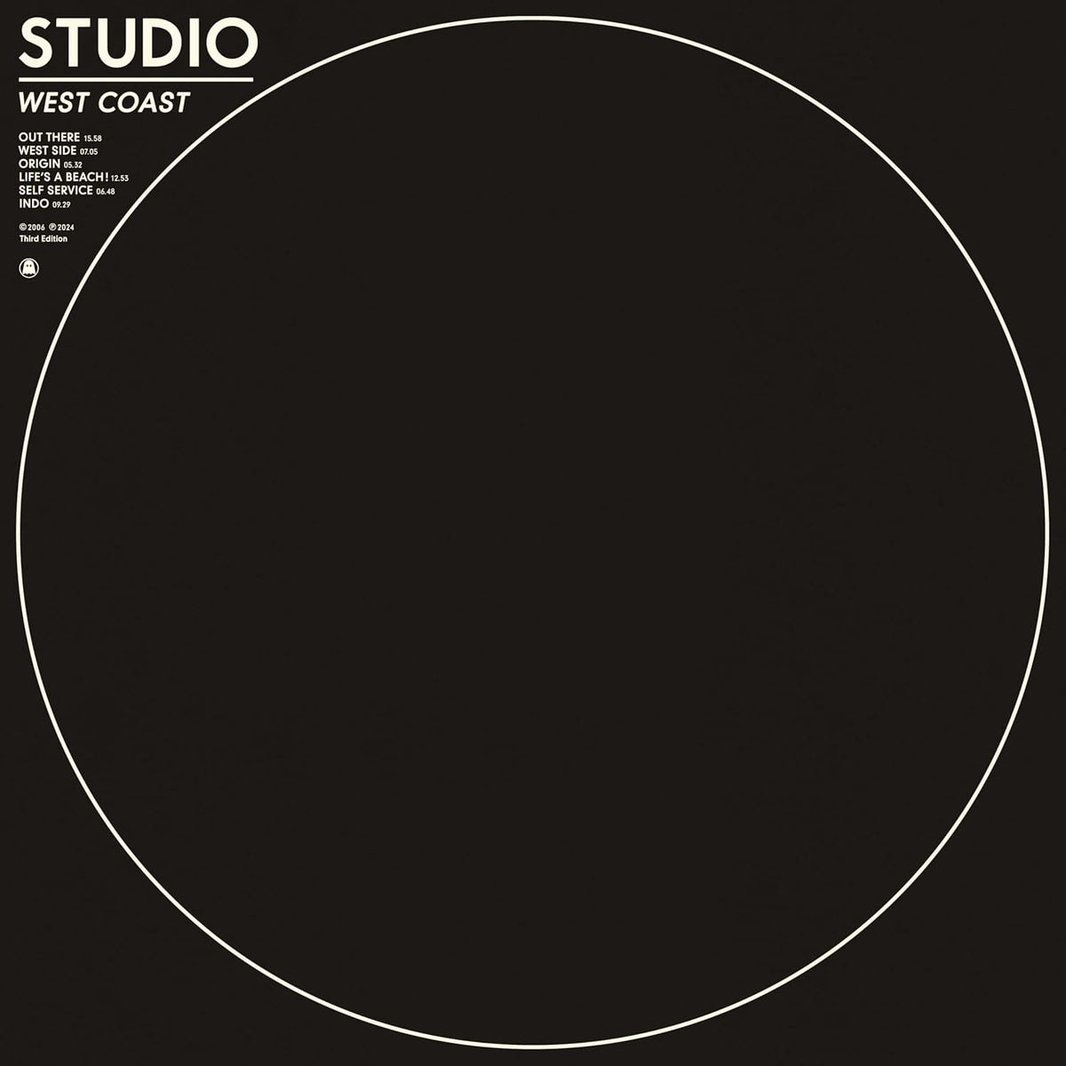 Black CD cover with white text listing album title and track names.