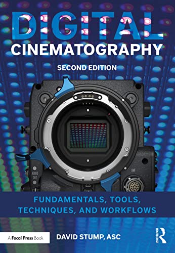 Book cover: "Digital Cinematography" with a camera image, second edition.