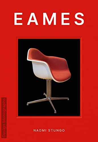 Red book cover featuring a white and red Eames chair design.