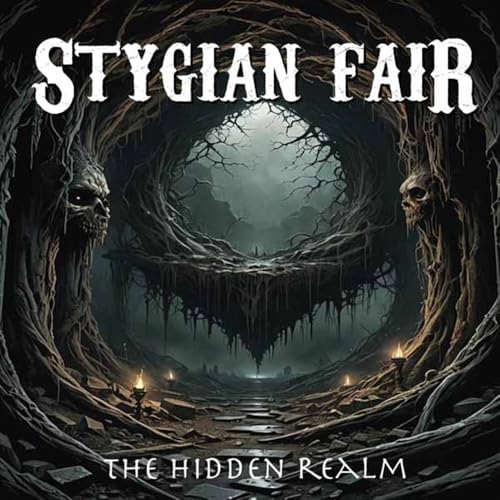 CD cover: dark cave entrance with skulls, trees, and distant mountains.